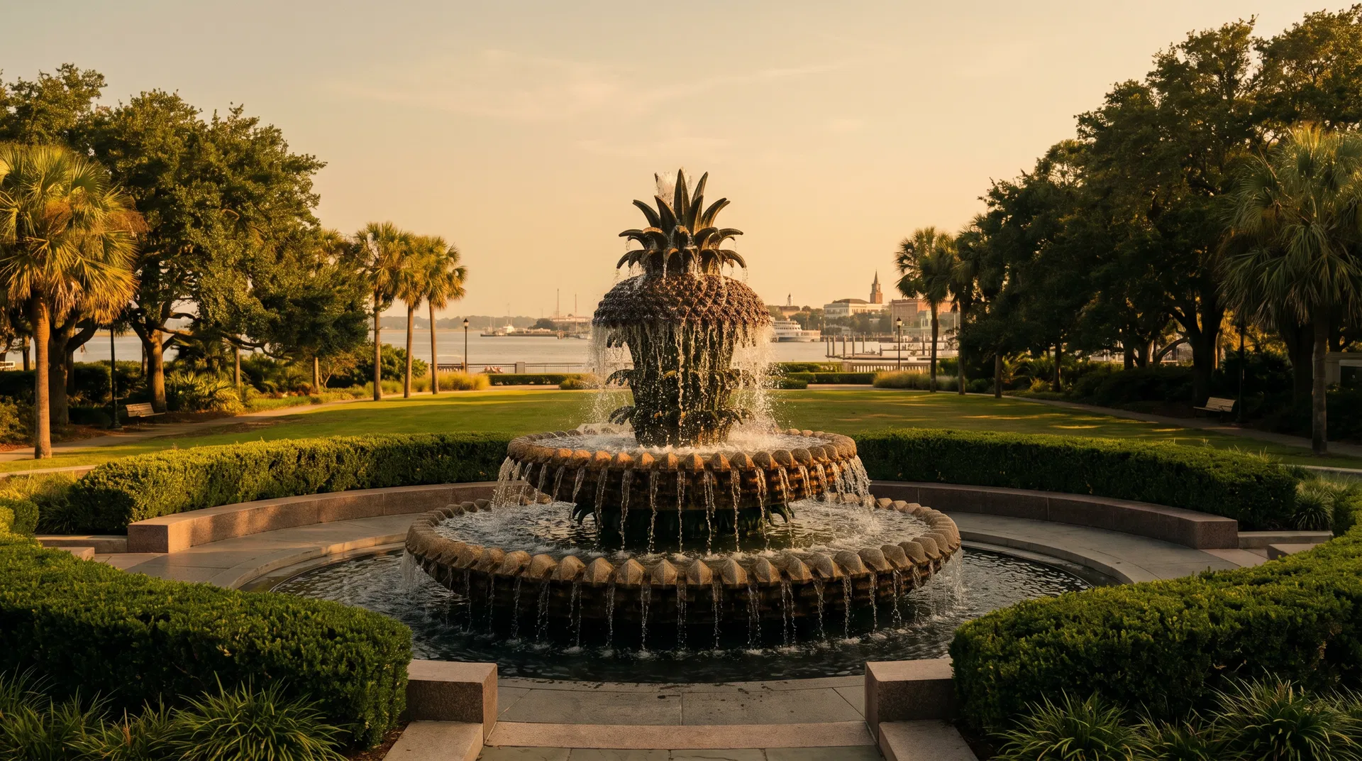 Pineapple Fountain at Waterfront Park, Charleston SC