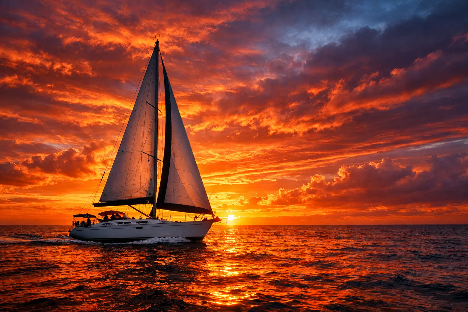 S/V Wanderer at sunset