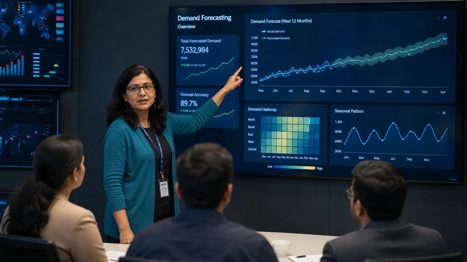 Illustration of a connected retail analytics workspace