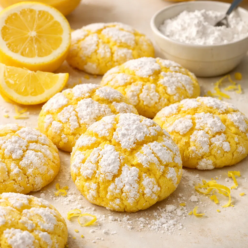 Lemon Crinkle Cookies