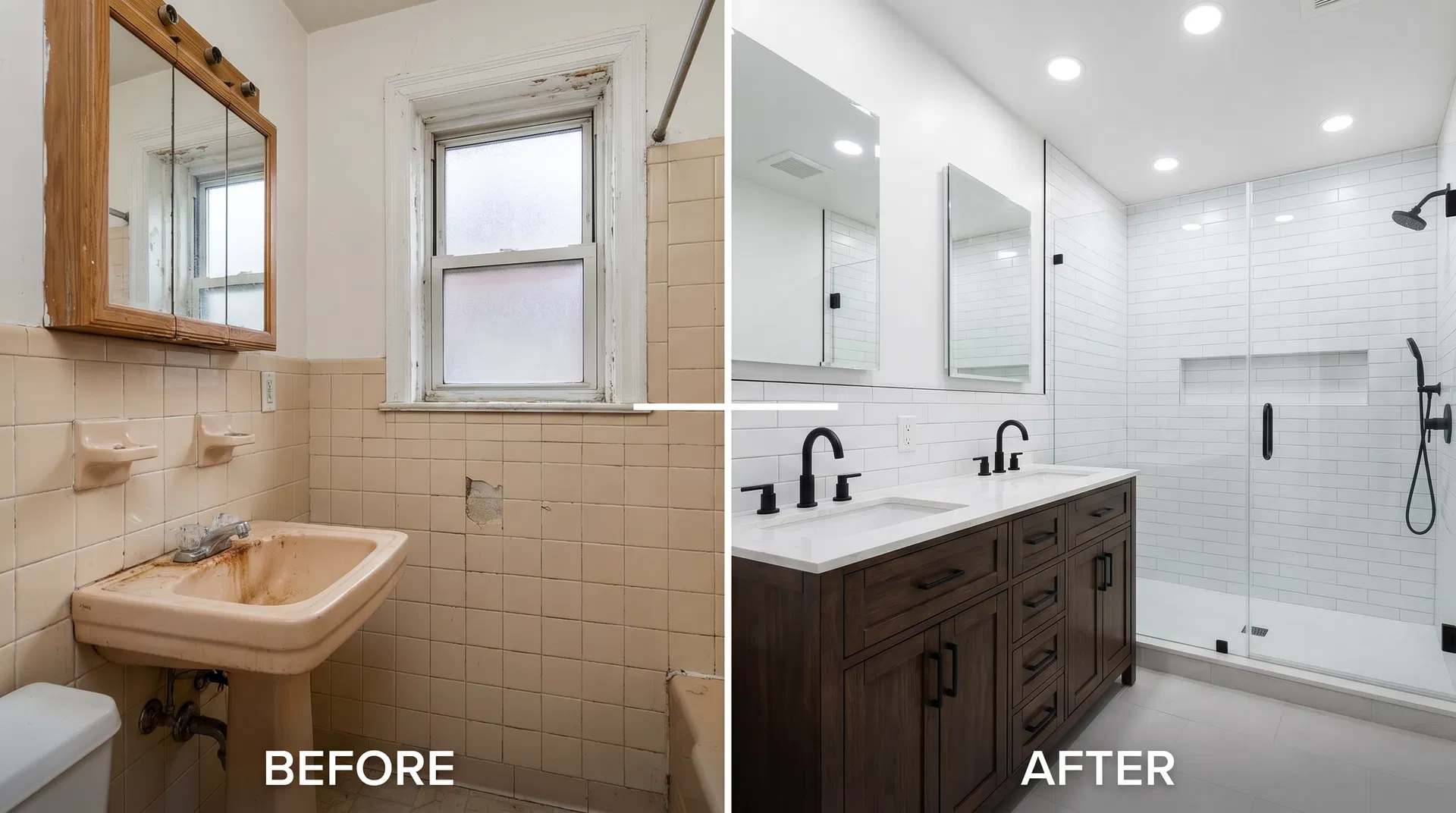Bathroom Remodel Before and After