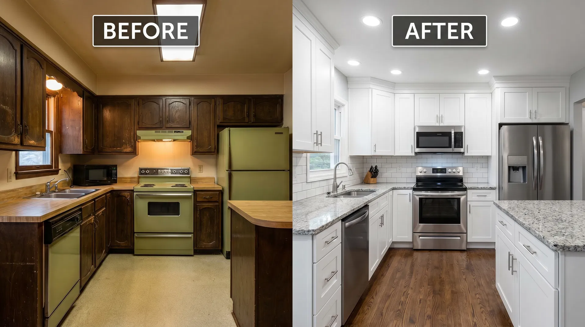 Kitchen Remodel Before and After