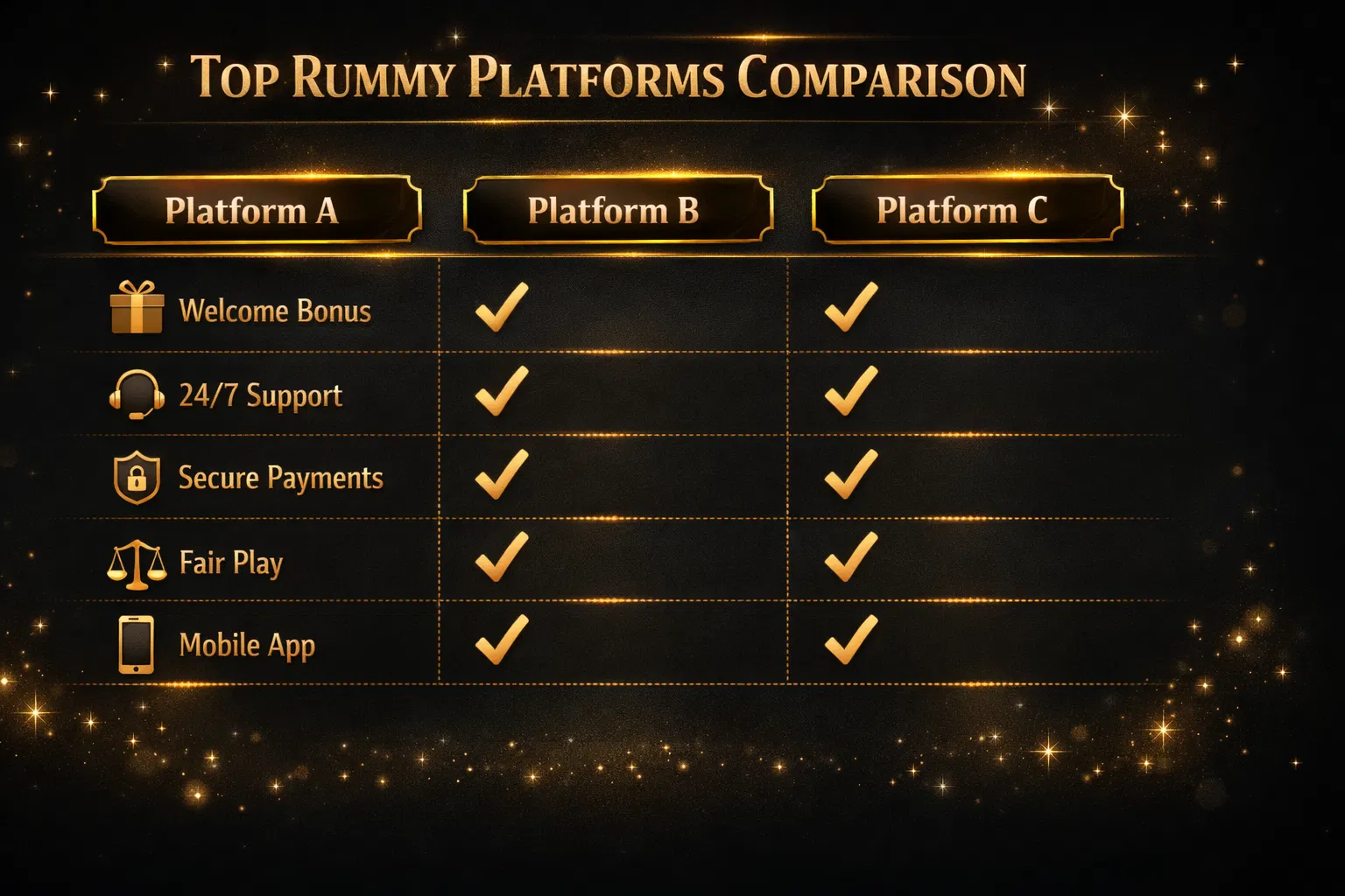 Rummy Platforms Comparison