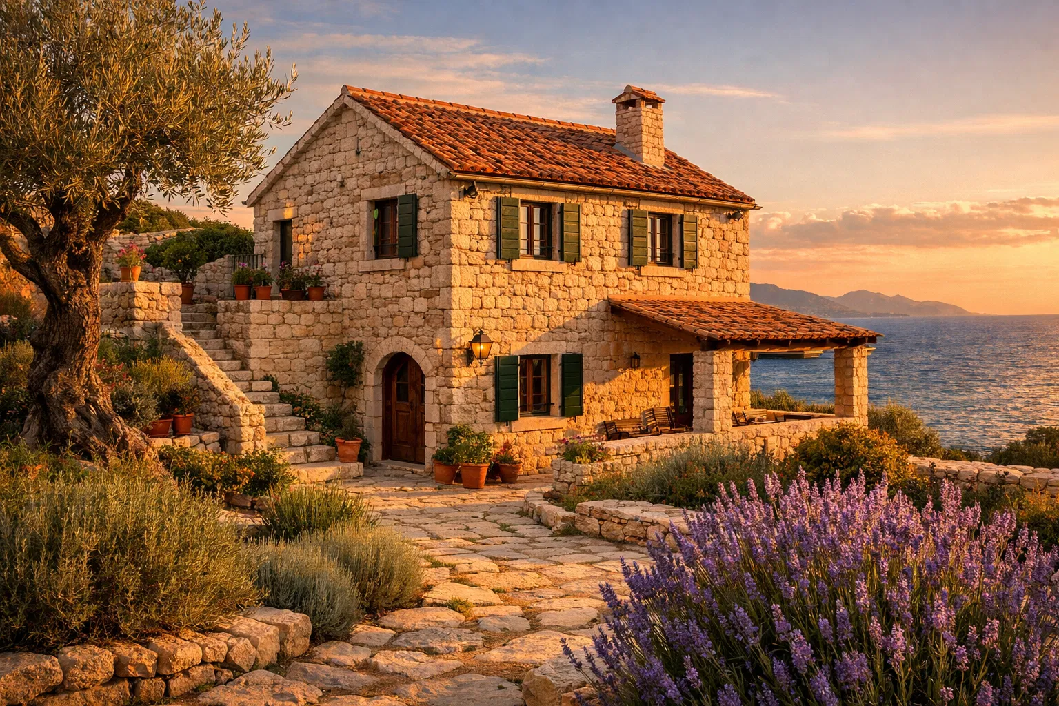 Kamena kuća uz more