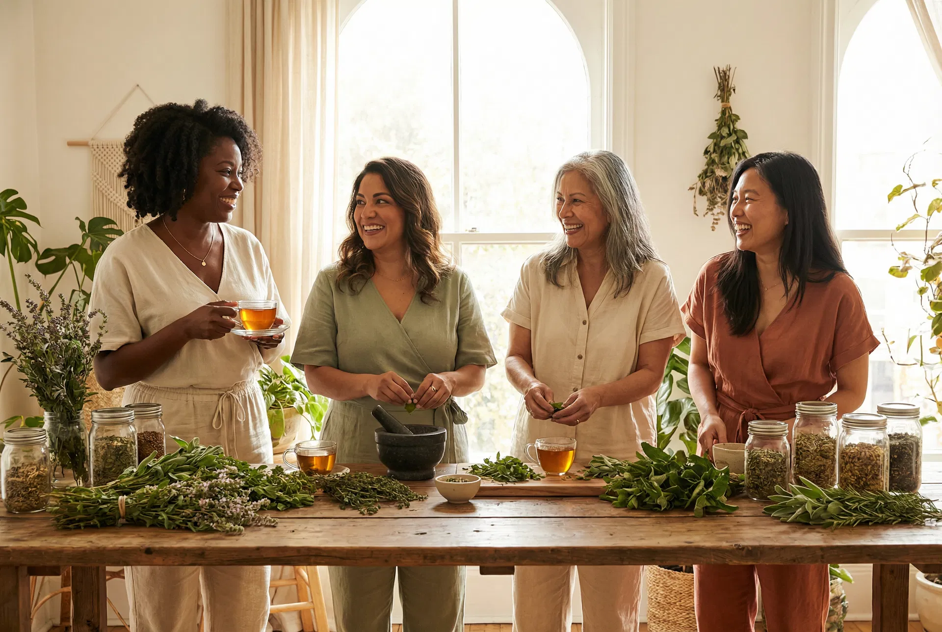 Diverse community of women discovering the power of herbal wellness with Earth Bar LLC