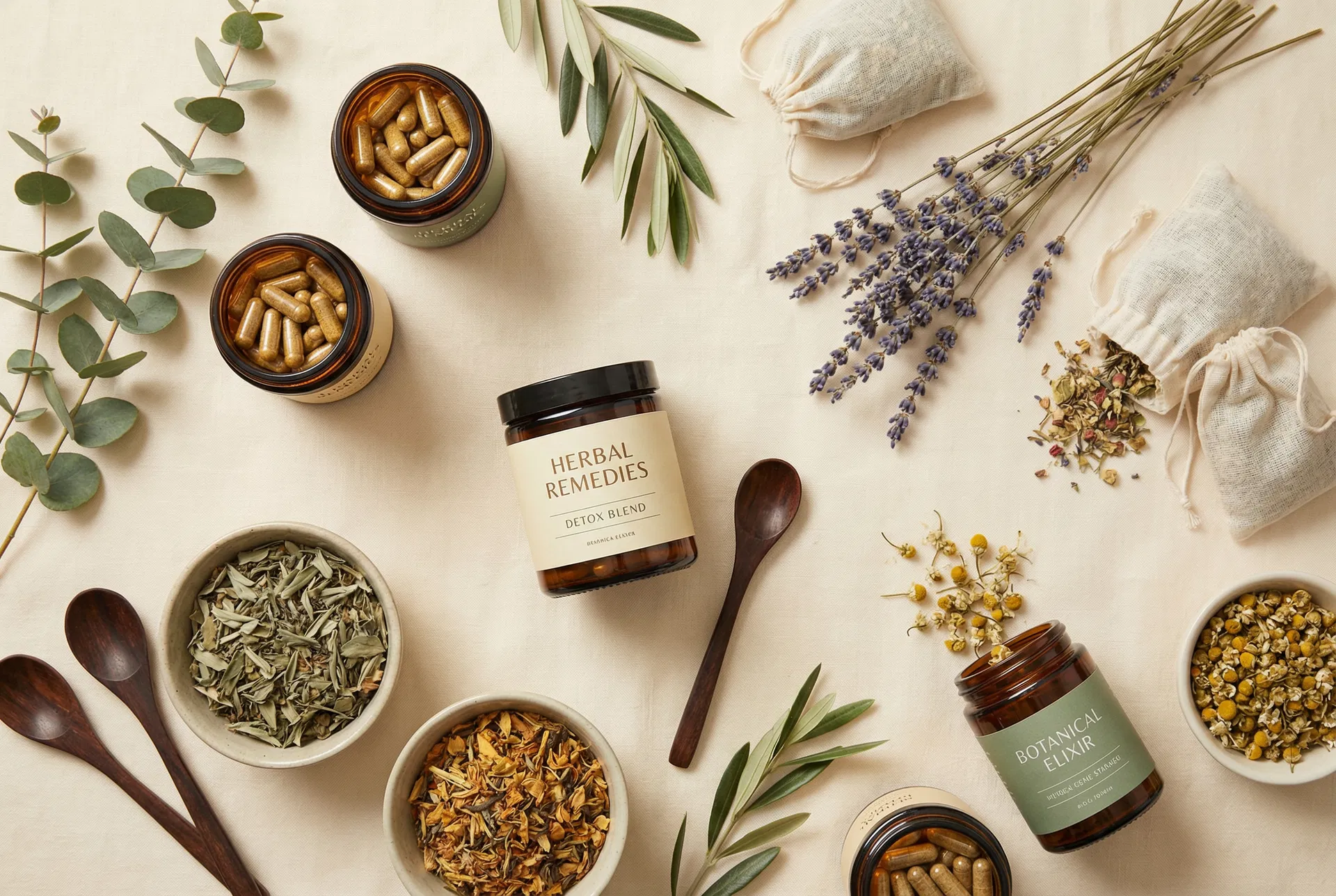 Earth Bar LLC premium herbal products — capsules, teas, and botanical supplements