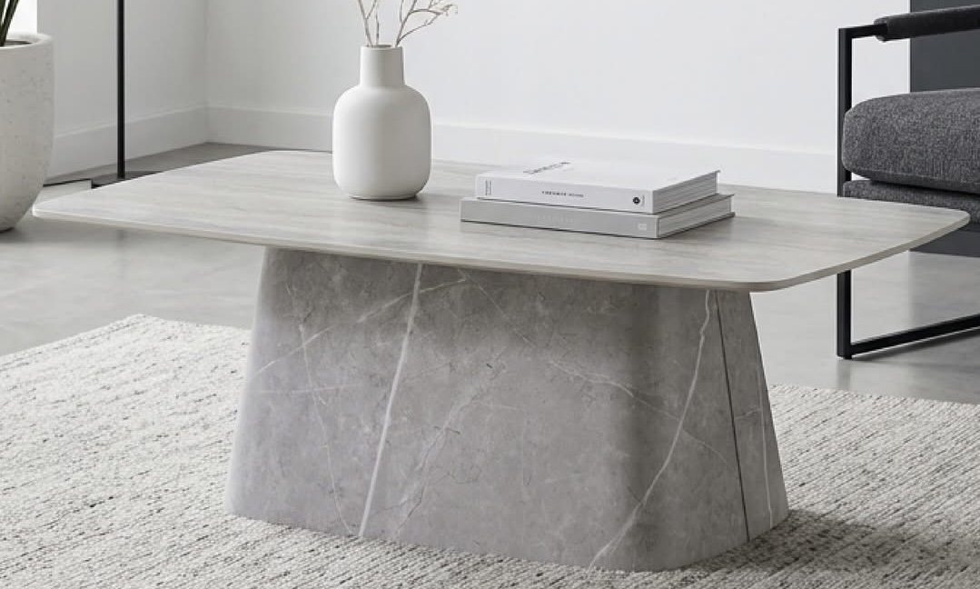 Table basse effet marbre
