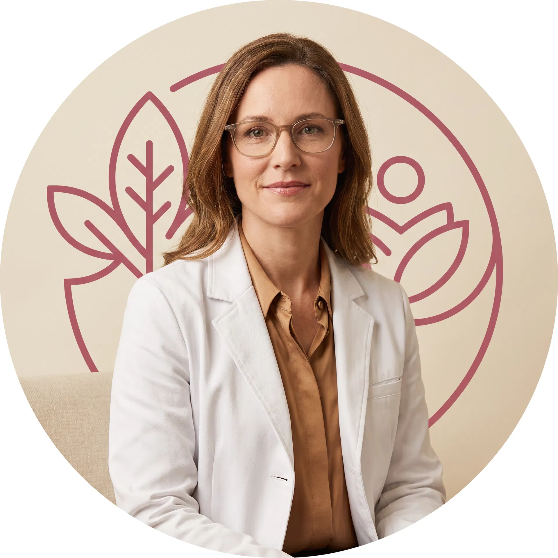 Verified MD wellness advisor in a white coat