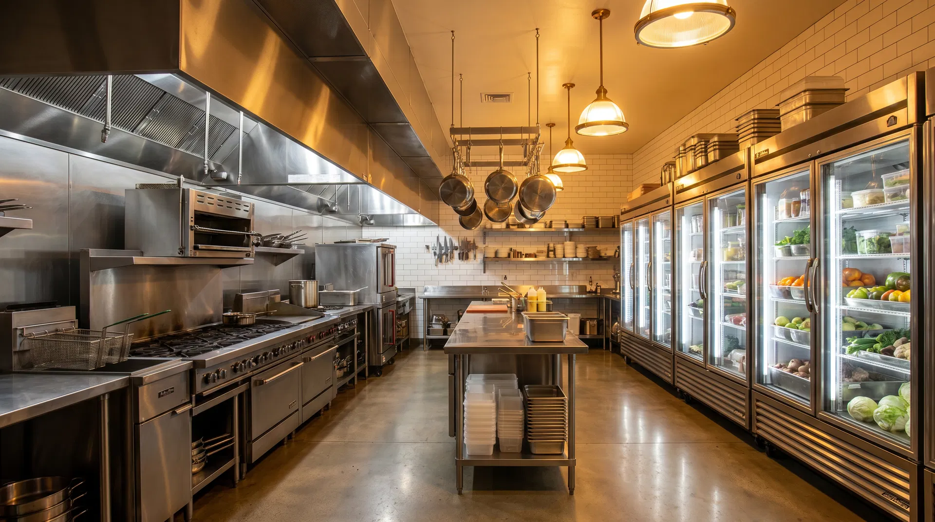 Commercial kitchen interior