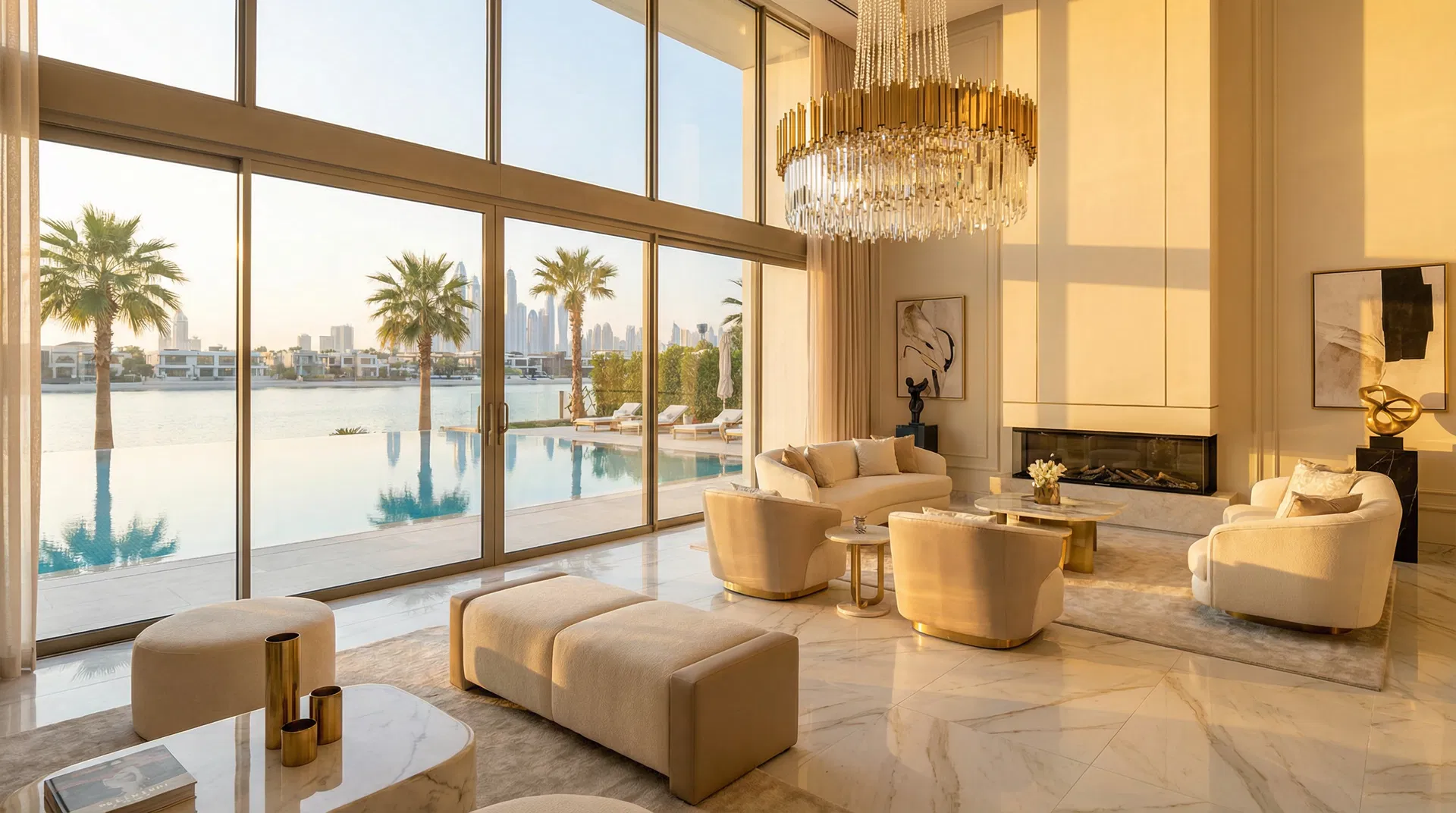 Luxury villa interior in Dubai
