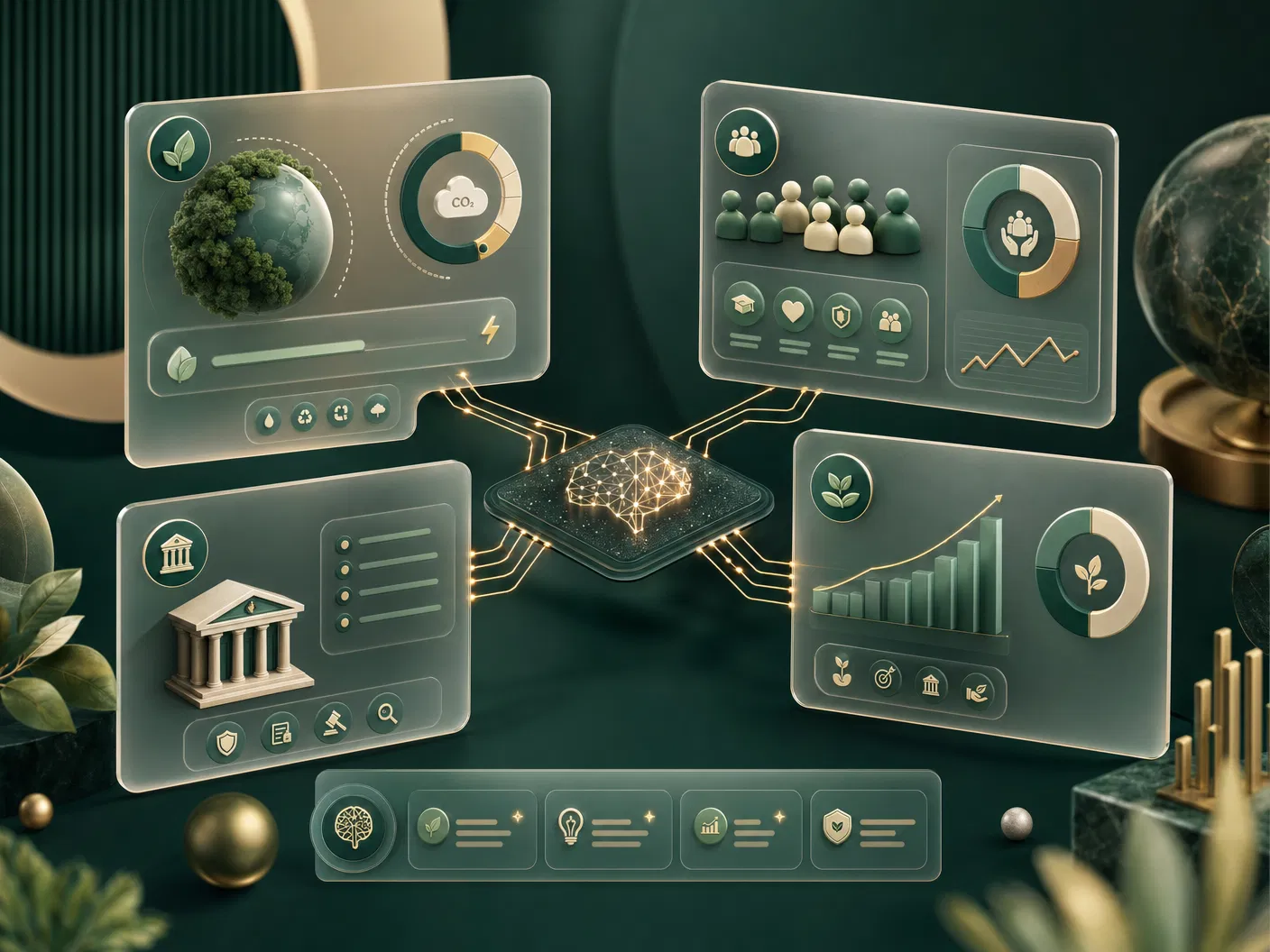 AI-powered ESG assessment visualization