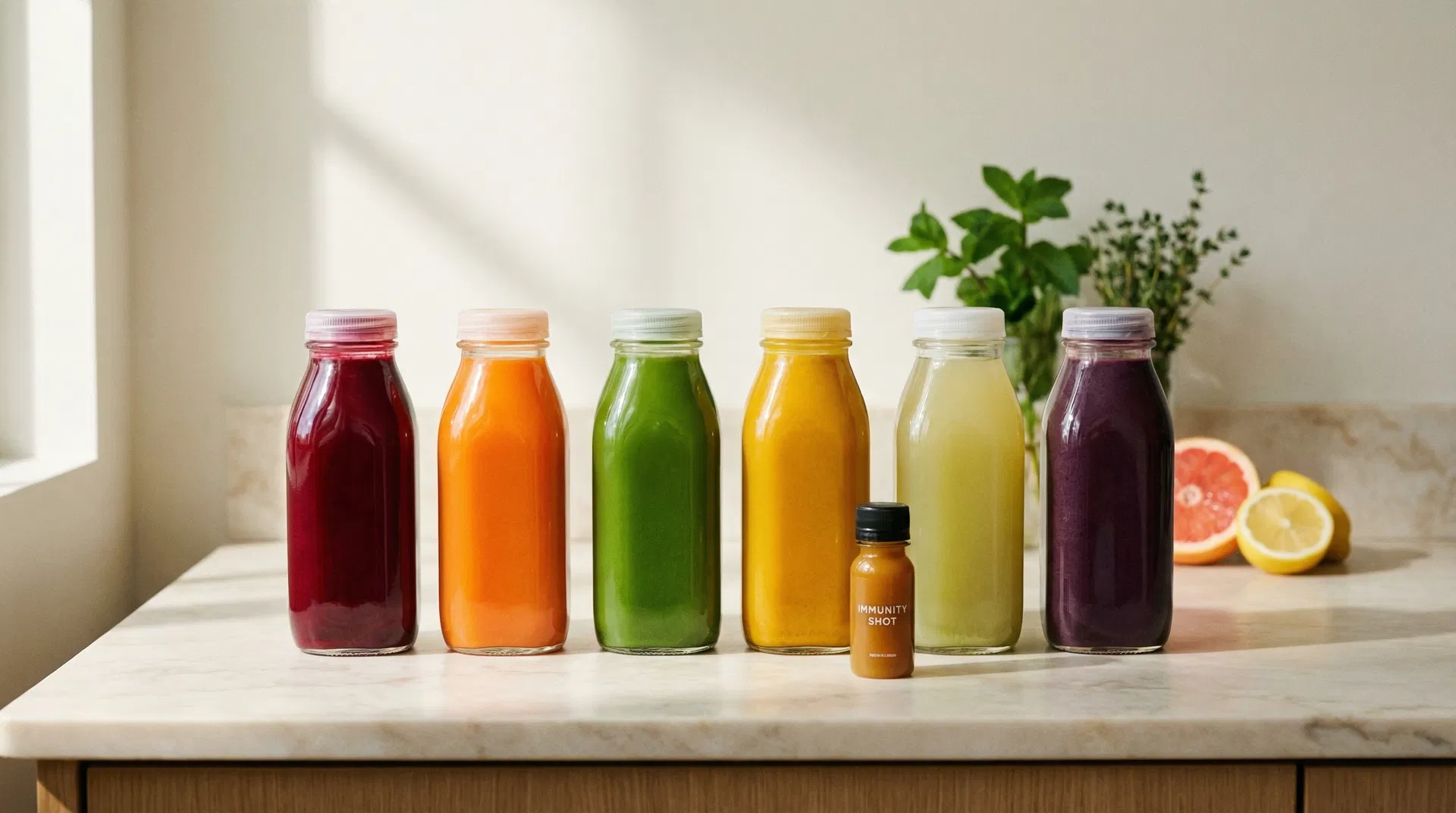 Cold-pressed juice cleanse lineup