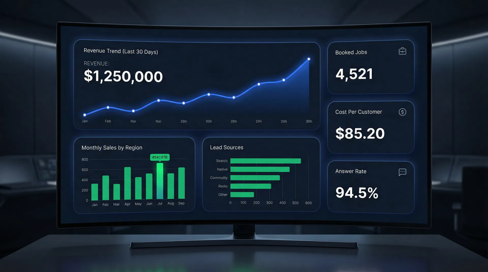 Revenue performance dashboard