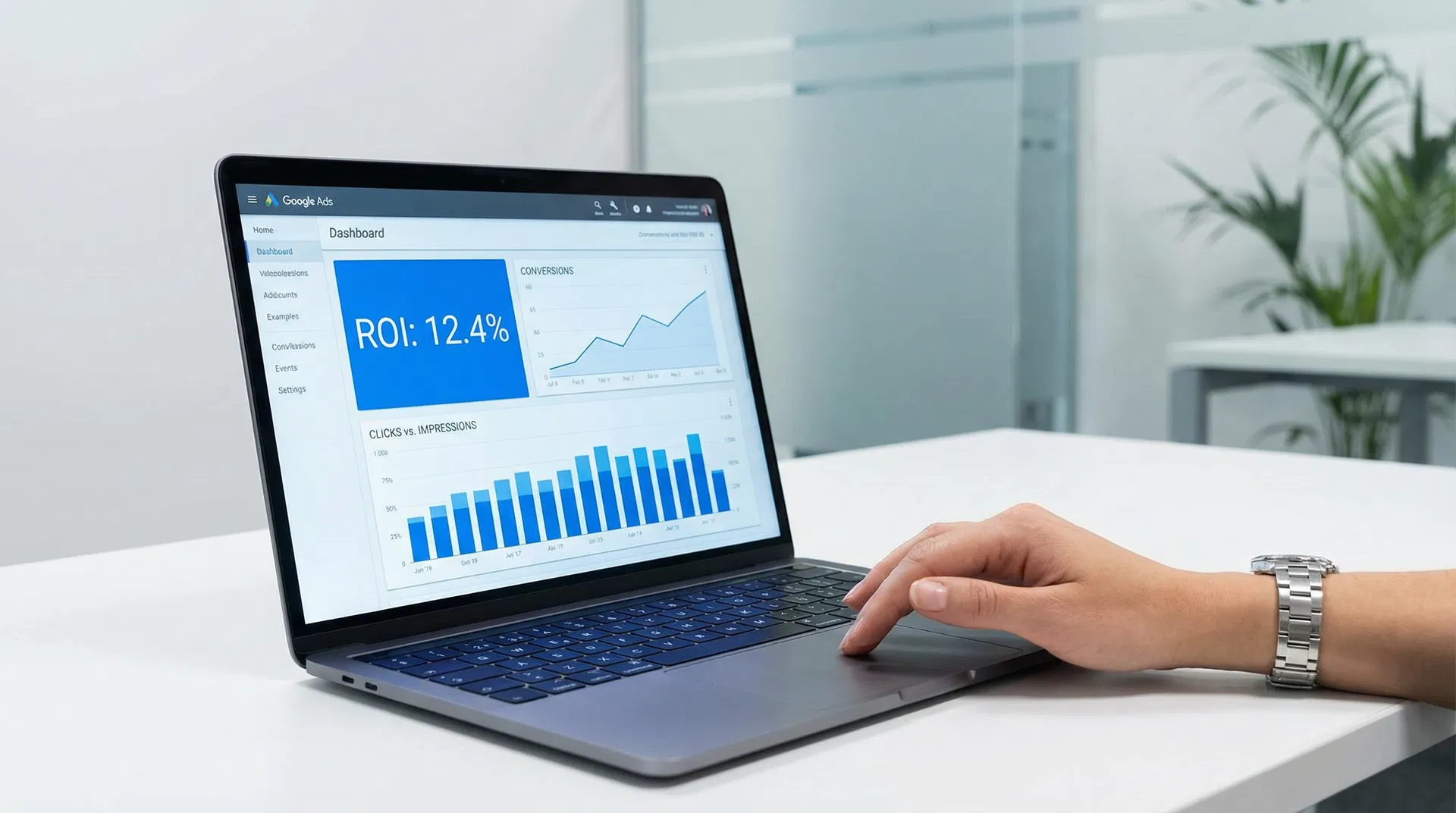 Google Ads Dashboard แสดงผล ROI และ Conversion