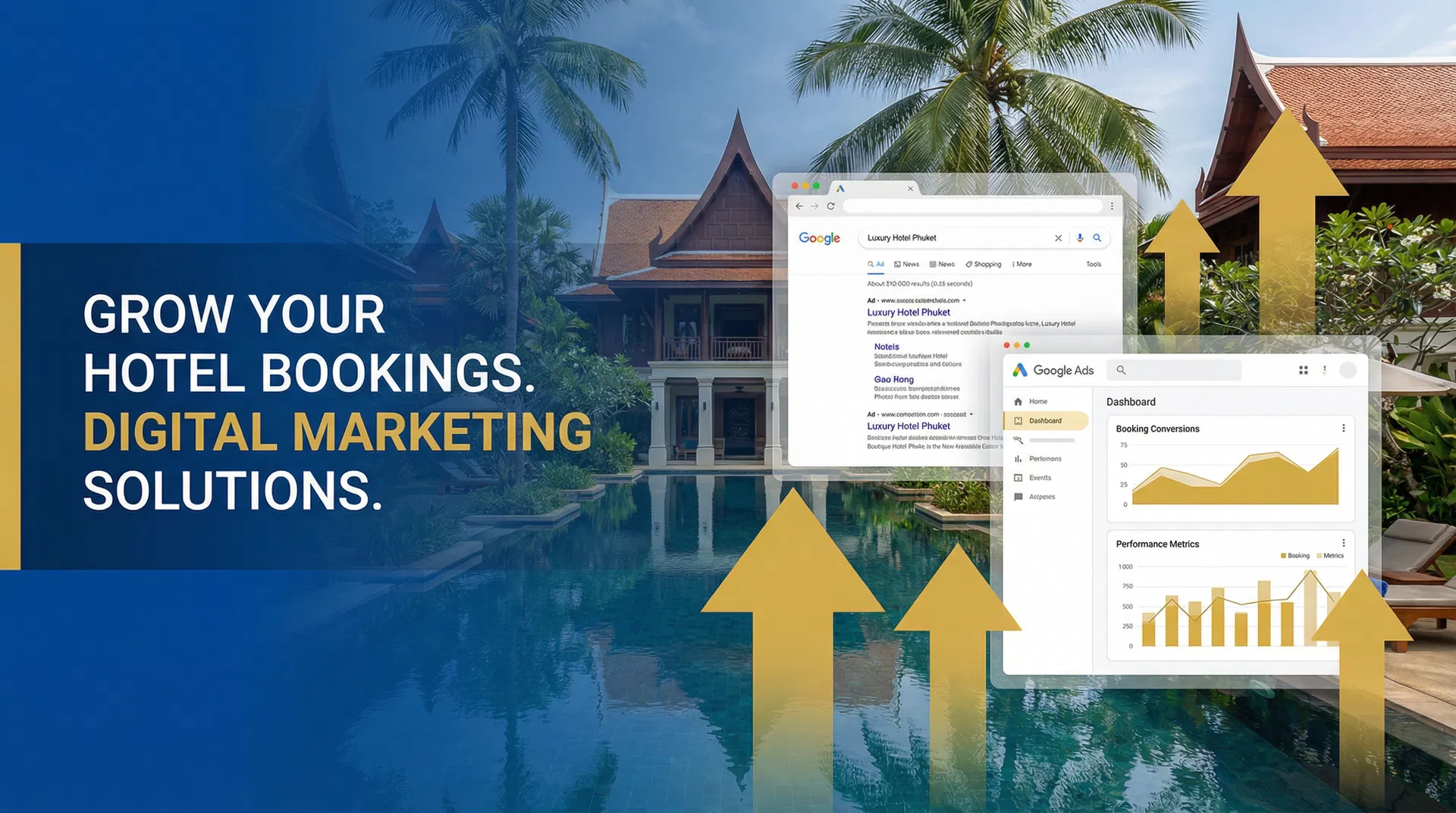 Google Ads บูติกโฮเทลภูเก็ต เพิ่มยอดจองตรง