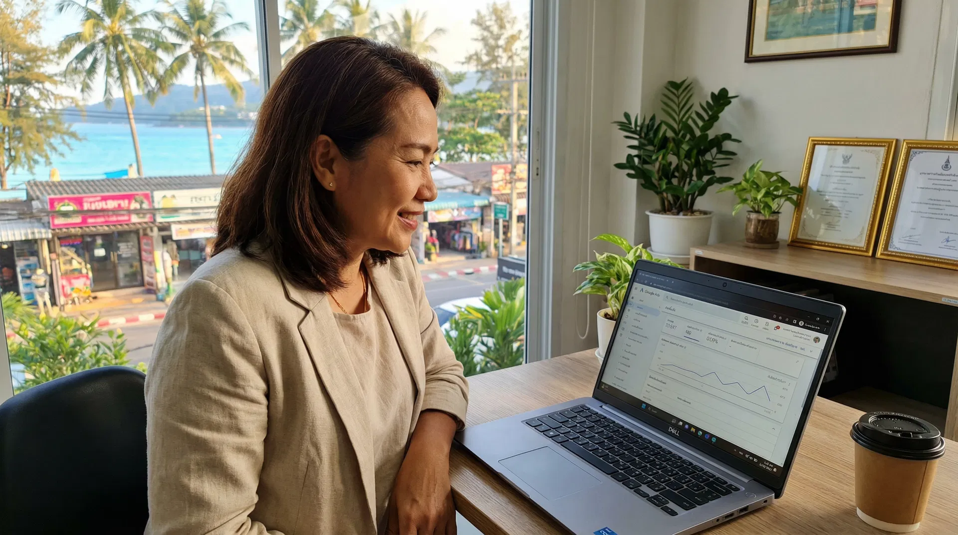 เจ้าของธุรกิจภูเก็ตดู Google Ads Dashboard