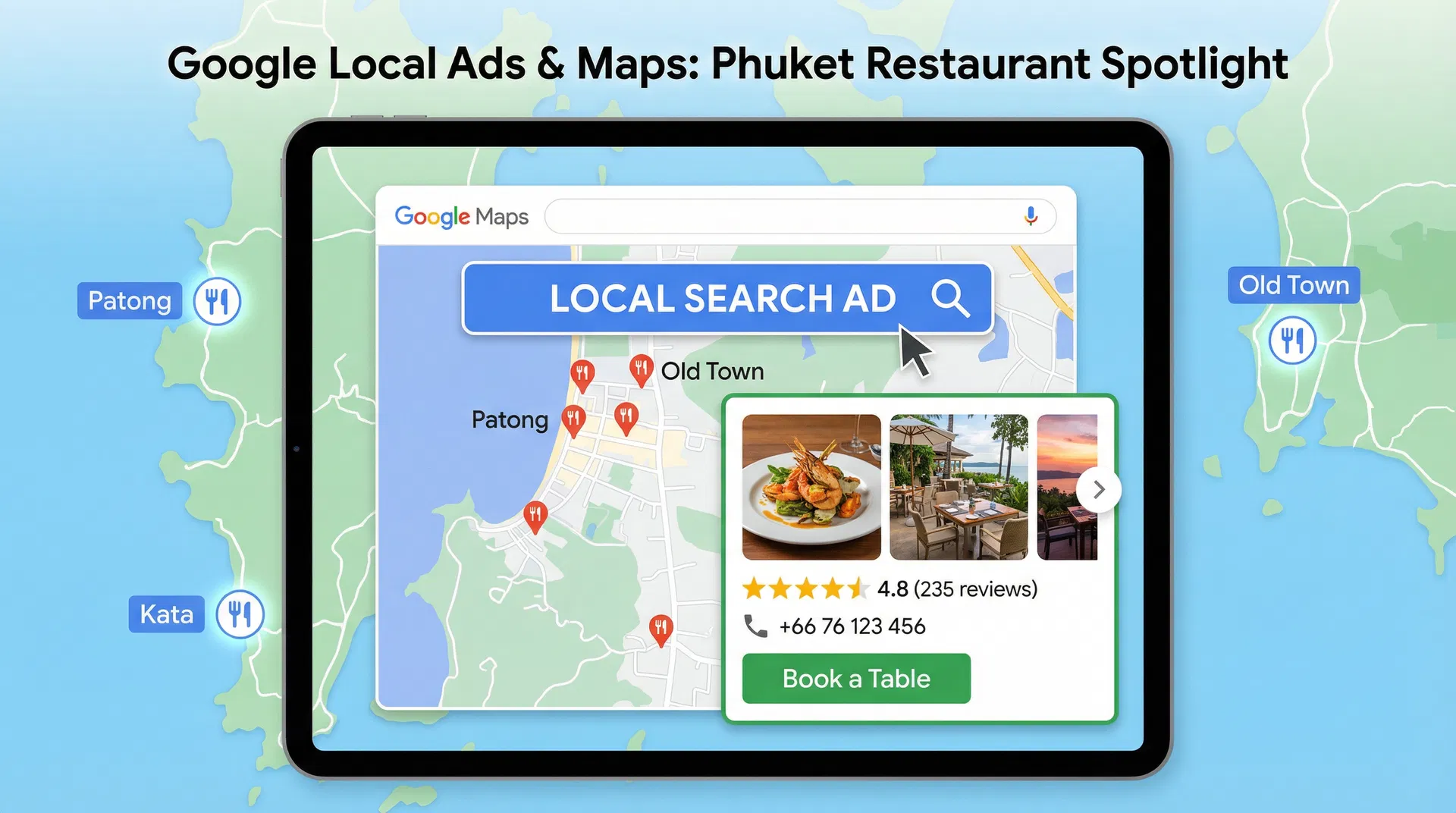 Google Local Ads และ Google Maps สำหรับร้านอาหารภูเก็ต