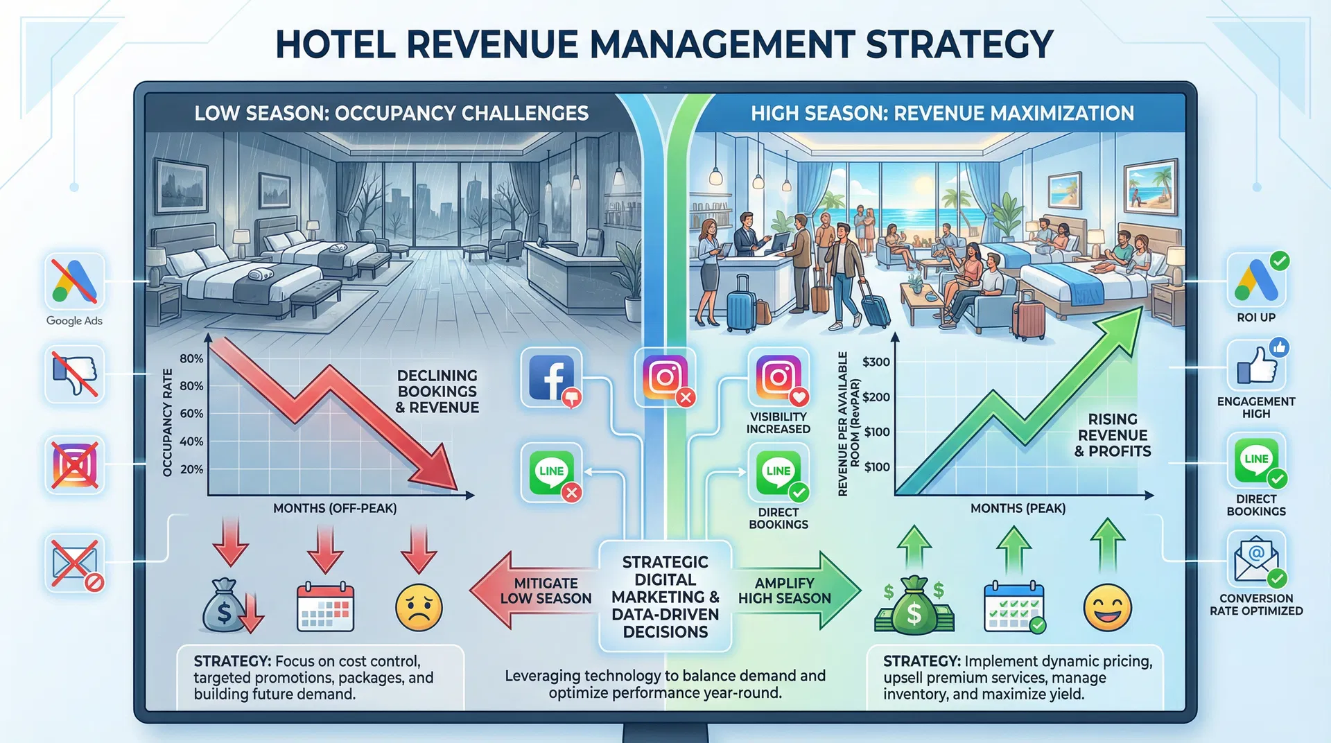 เปรียบเทียบ Low Season vs High Season โรงแรมภูเก็ต กลยุทธ์ Revenue Management