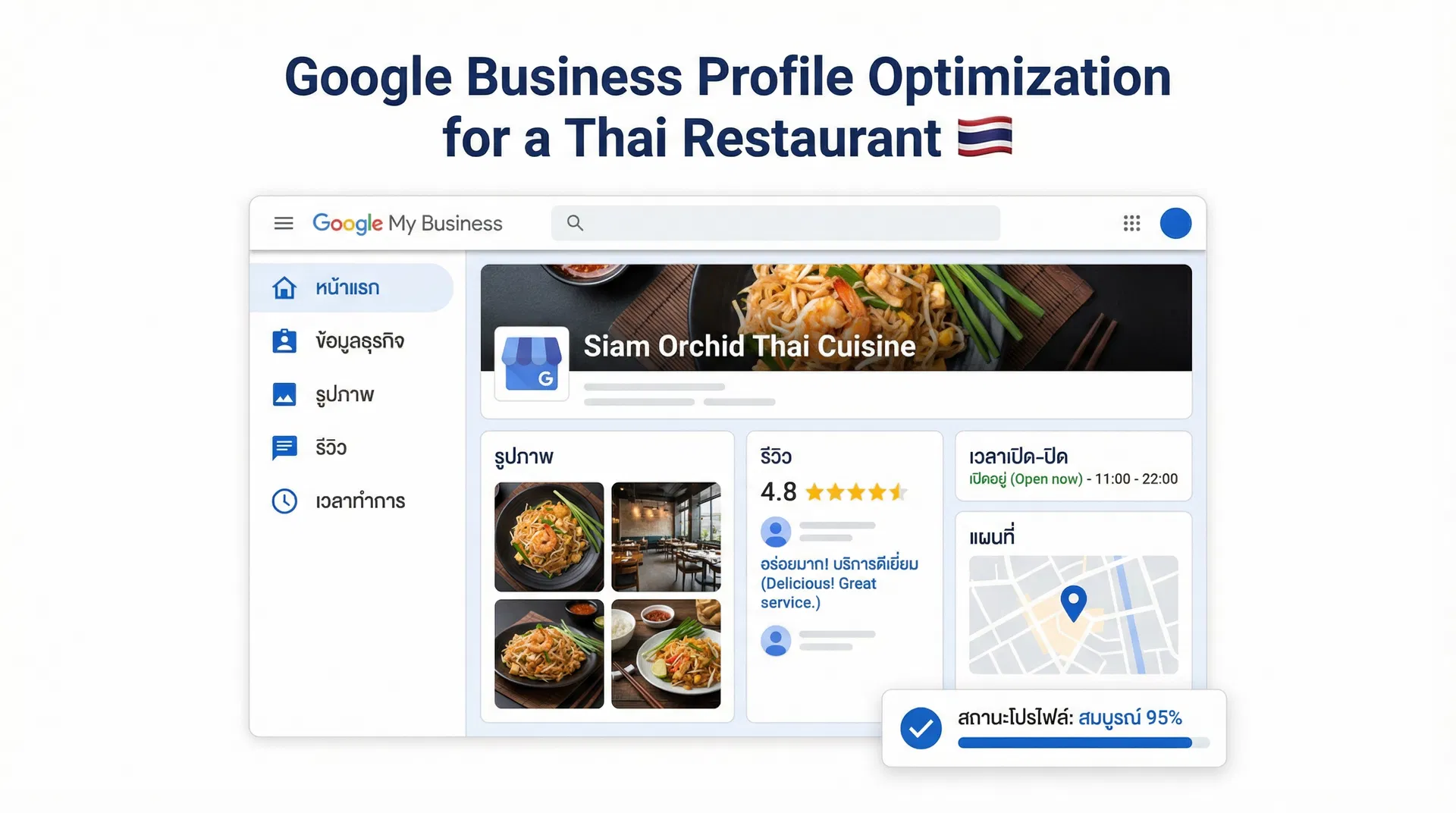 การตั้งค่า Google Business Profile สำหรับร้านอาหาร