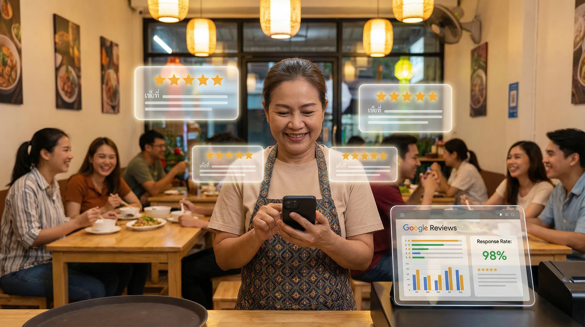 การบริหารรีวิว Google สำหรับร้านอาหาร