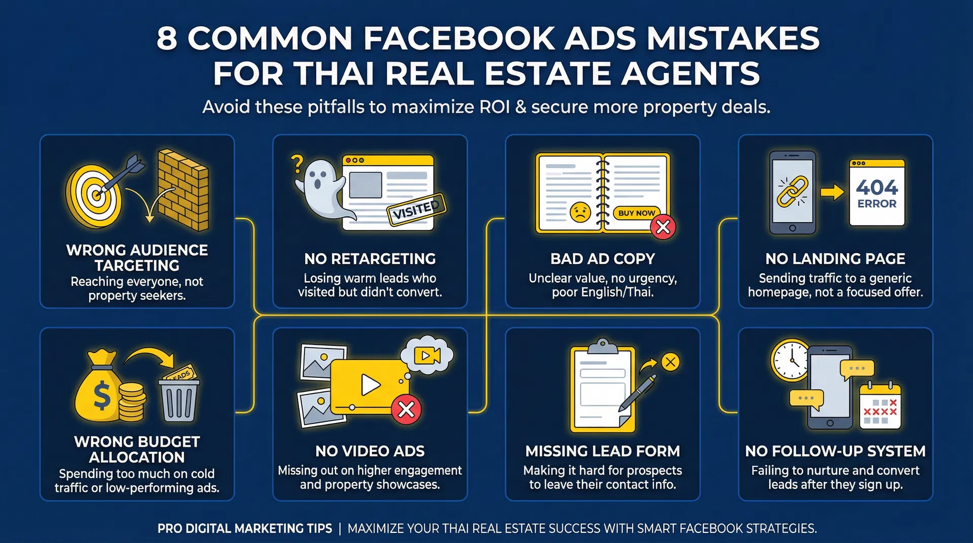 8 ข้อผิดพลาด Facebook Ads นายหน้าอสังหาฯ ไทย