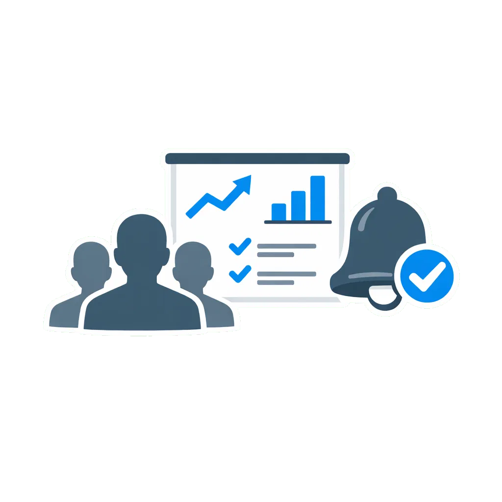 Team receiving insights and notifications