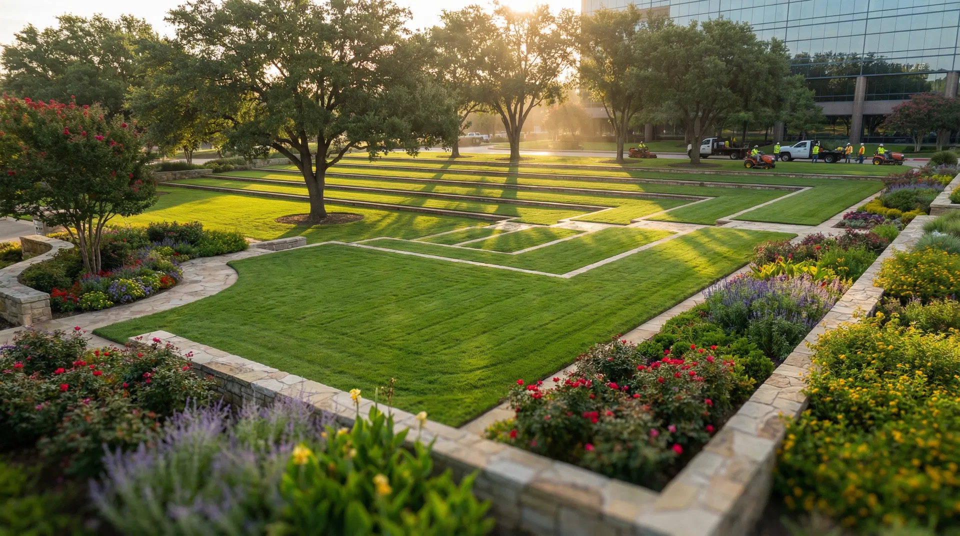 Professional landscaping operation