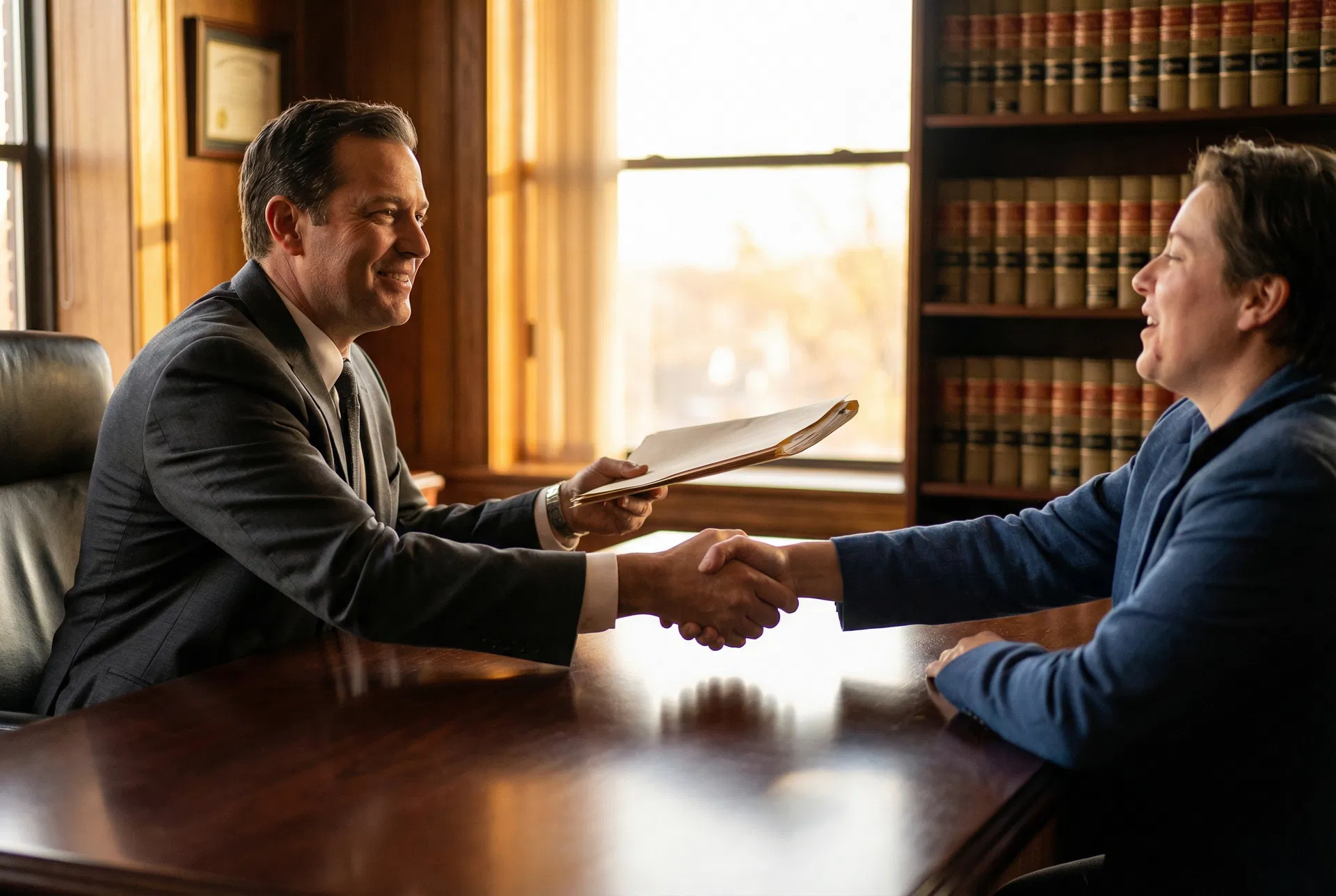 Expunction lawyer El Paso Texas handing signed court order to client — record cleared