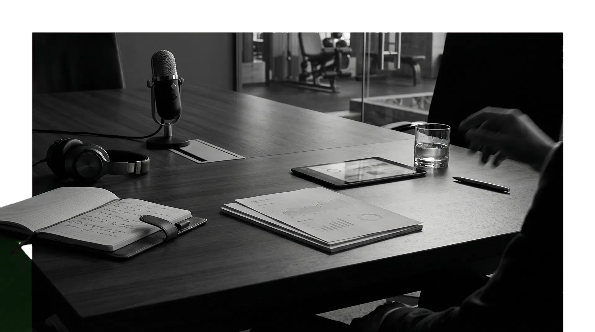 Podcast and business planning scene