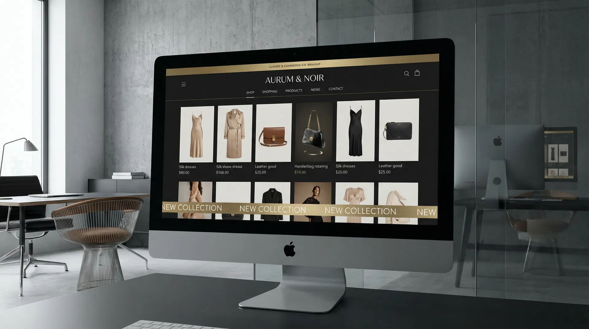 Aurum & Noir E-Commerce — BuilderHQ.IO Website Building project