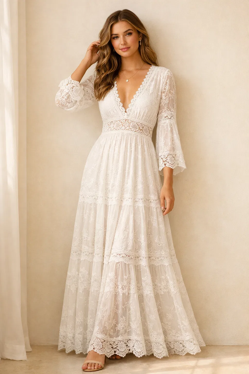 Boho Lace Maxi Dress