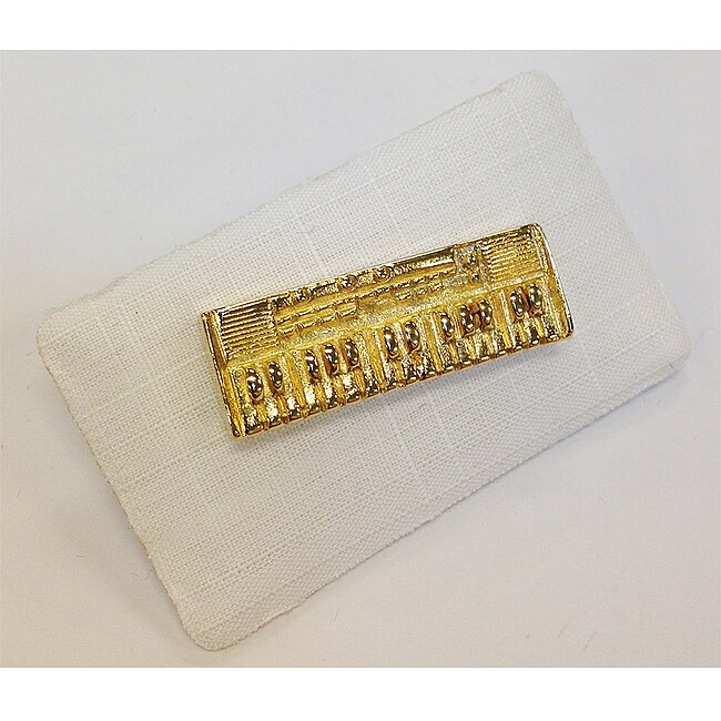 ART OF MUSIC Anstecker Keyboard Gold Modeschmuck