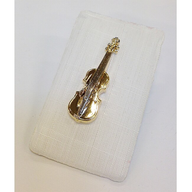 ART OF MUSIC Anstecker Geige klein Gold Modeschmuck