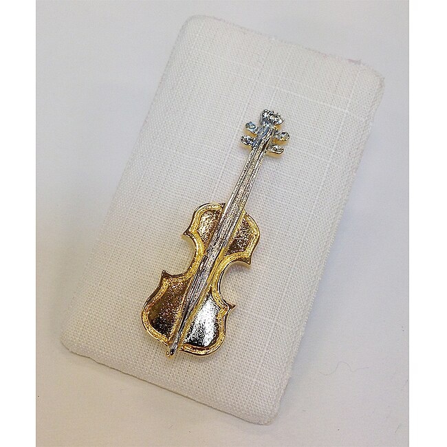ART OF MUSIC Anstecker Geige gross Gold Modeschmuck