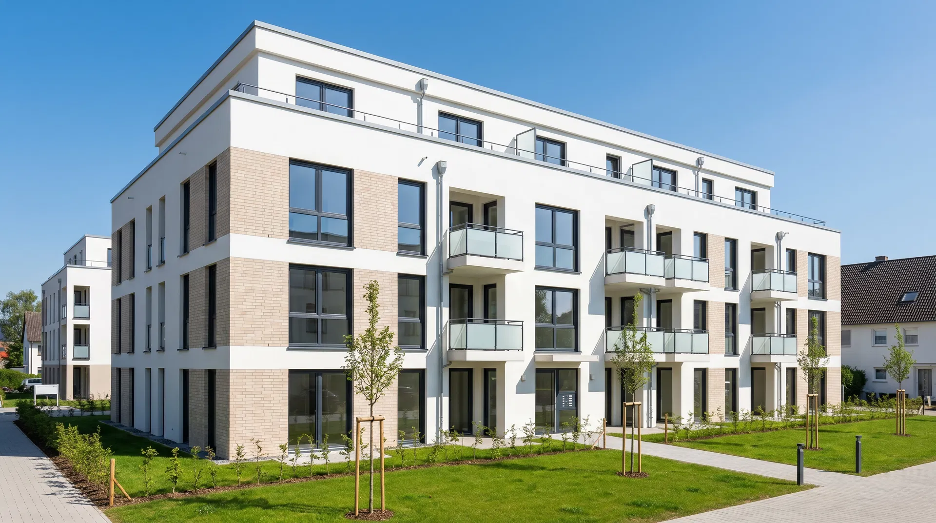 Visualisierung Neubau Mehrfamilienhaus