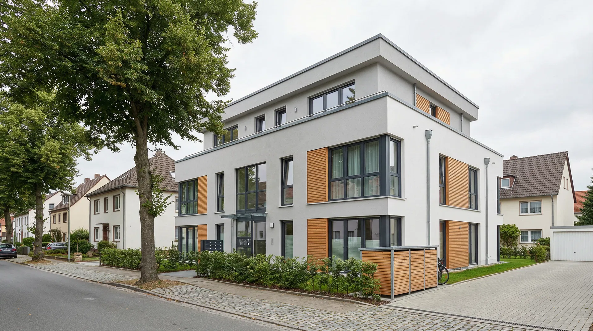 Visualisierung Neubau Mehrfamilienhaus