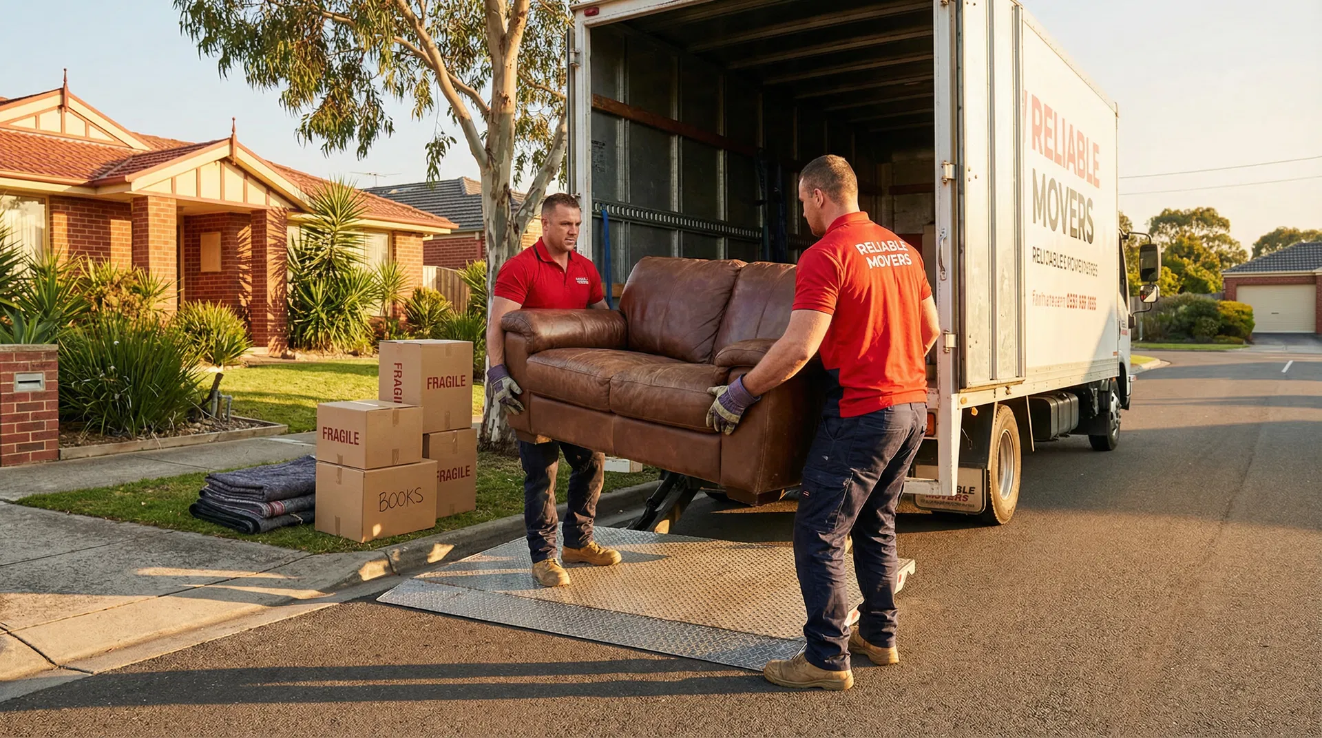 JS Removals team loading furniture
