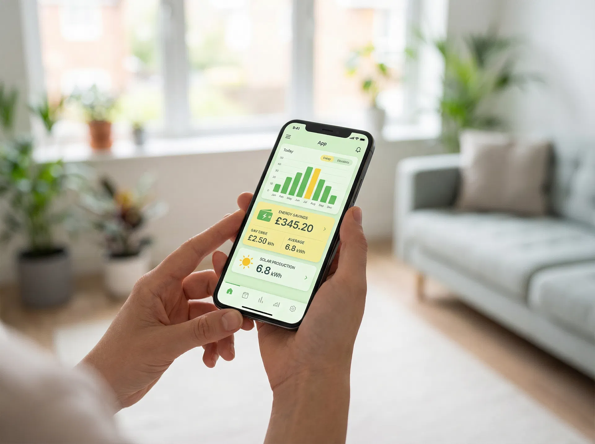 Solar energy monitoring app