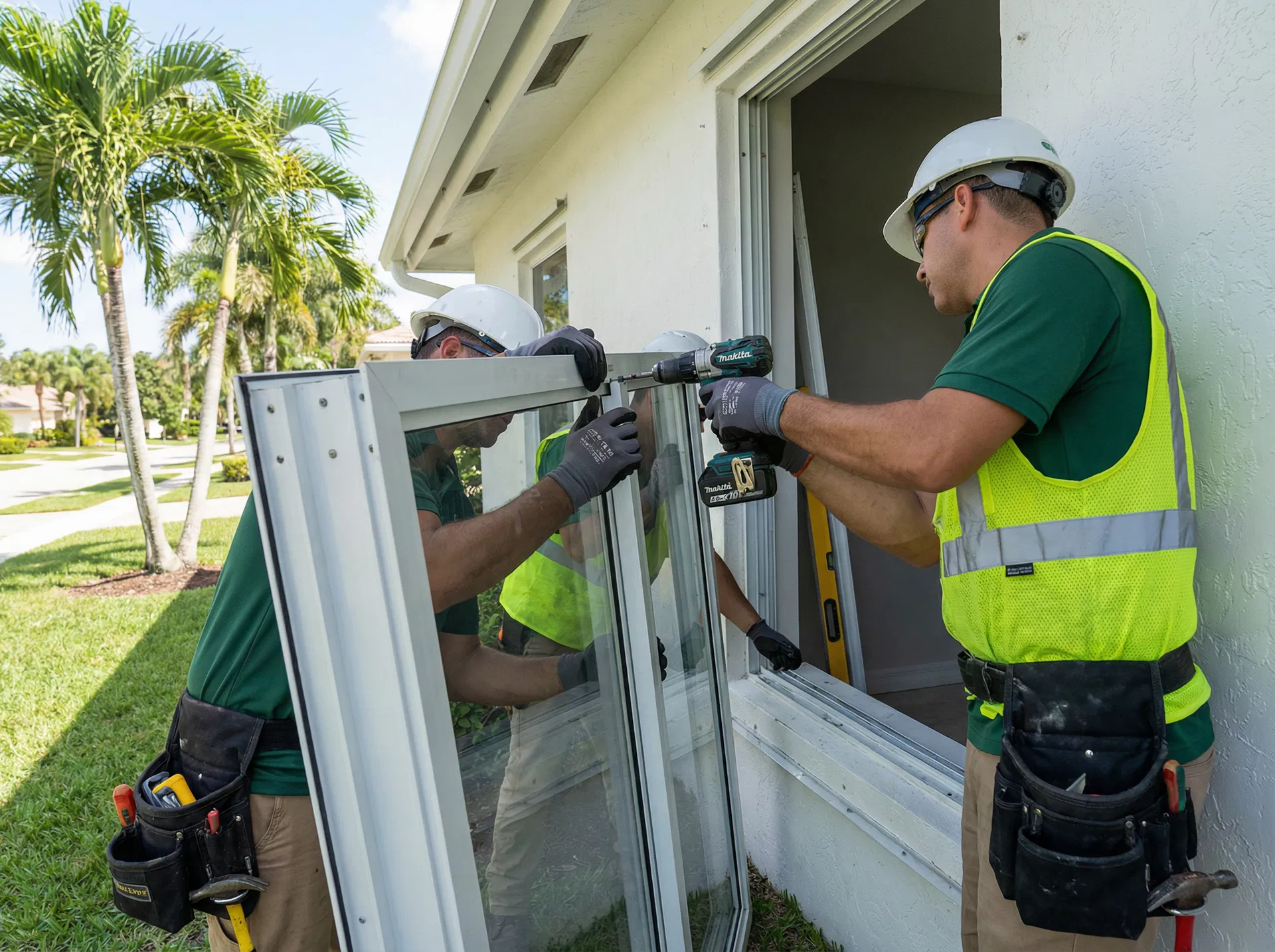 Emerald Impact installation team at work