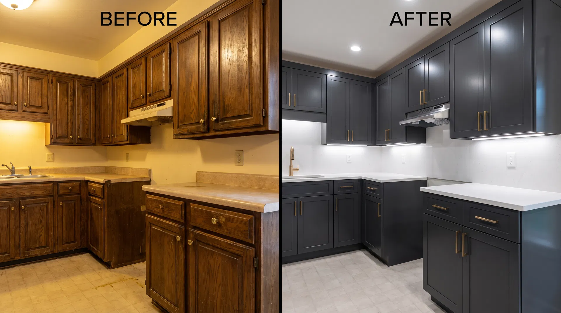 Luxury Cabinet Refinishing - Premium Upgrade