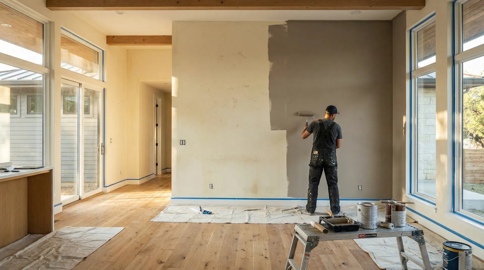 Professional interior painting project by DV Painting San Antonio