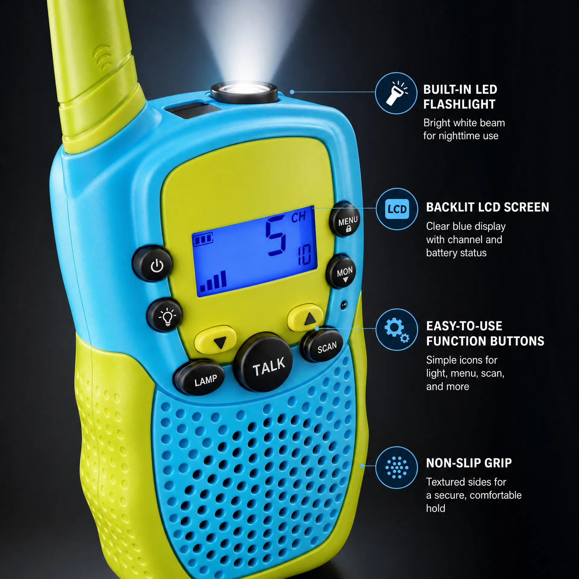 Flashlight and screen detail