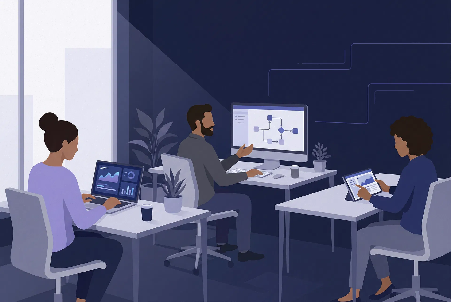 Equipo de trabajo con AgentOps