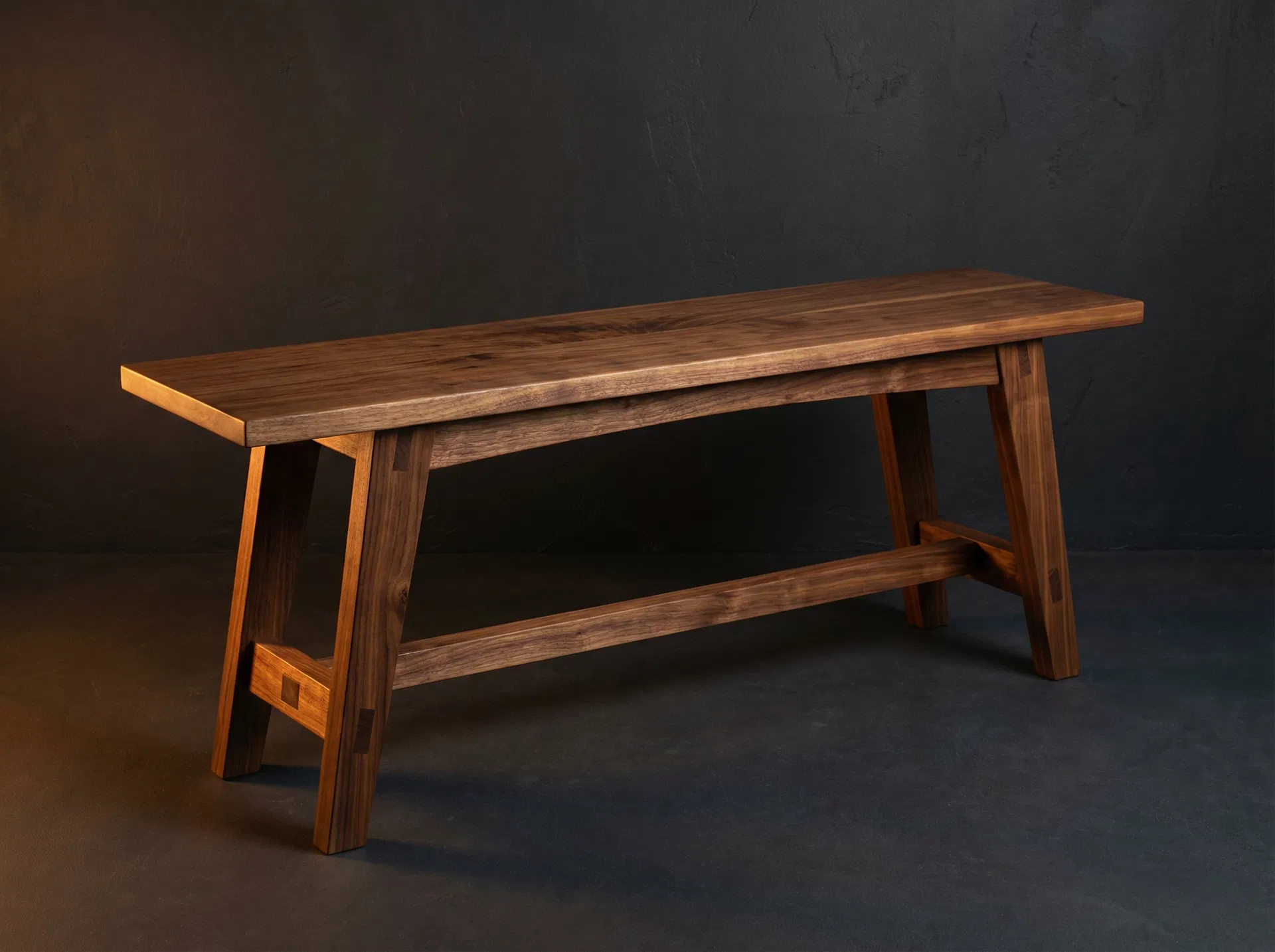 Walnut Entryway Bench