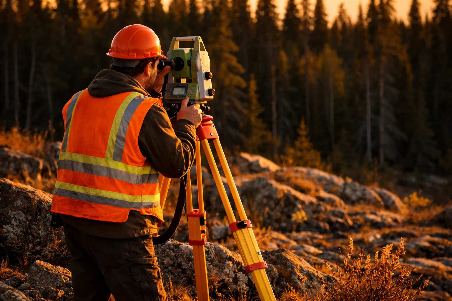 Land surveyor in Northern Alberta