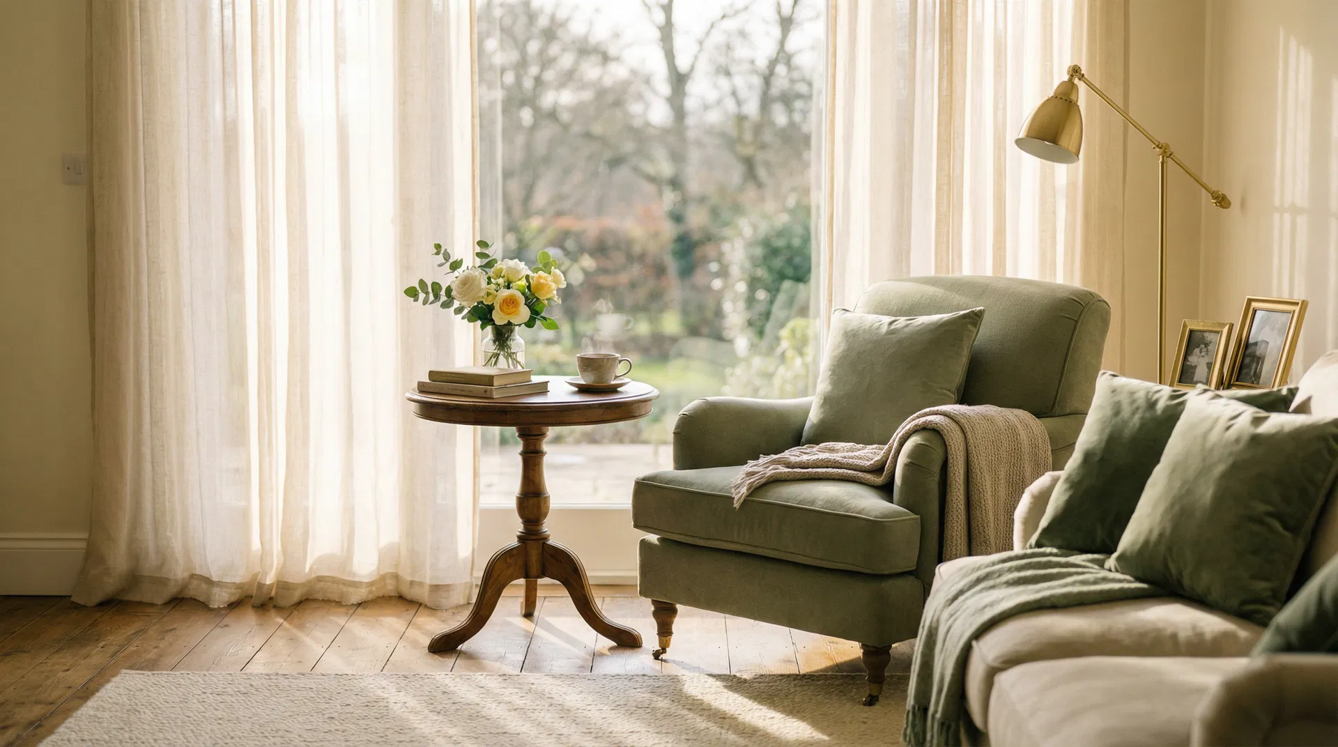 Peaceful home interior representing calm and stability