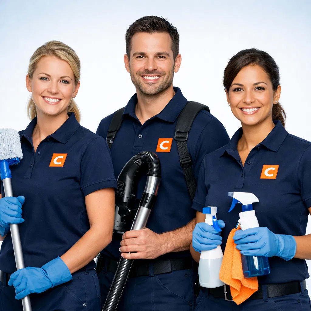 Professioneel schoonmaakteam