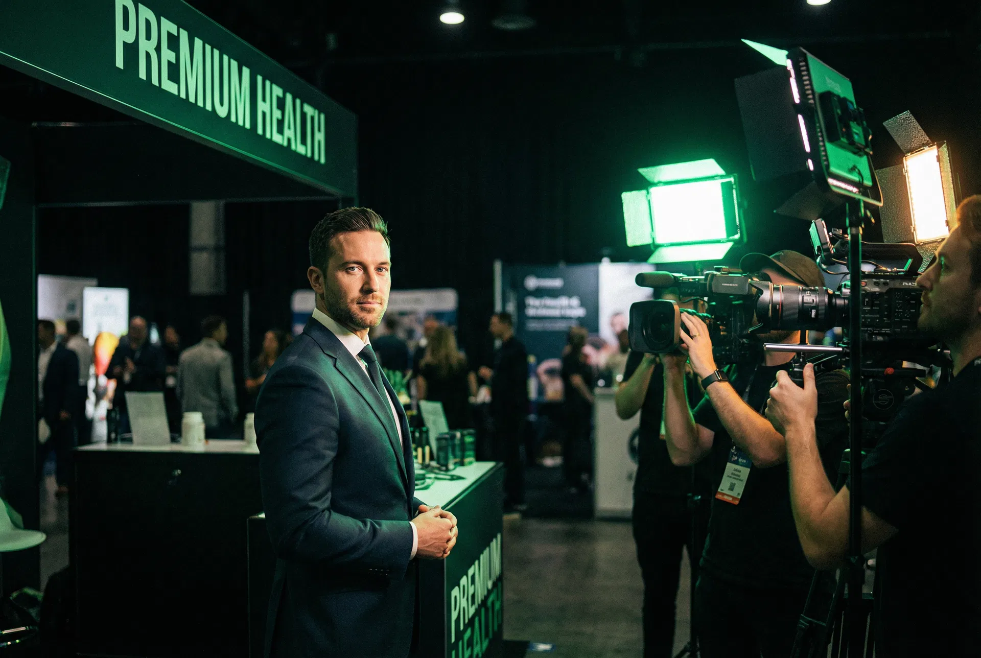 Brand being filmed at health expo