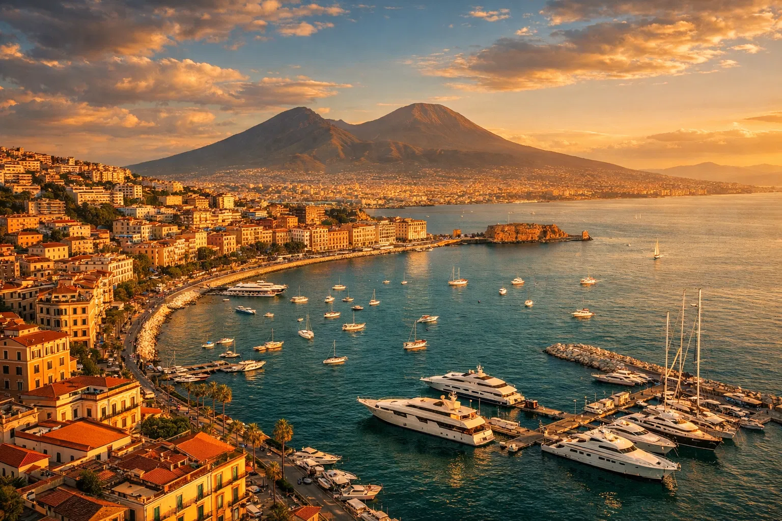 Vista panoramica del Golfo di Napoli