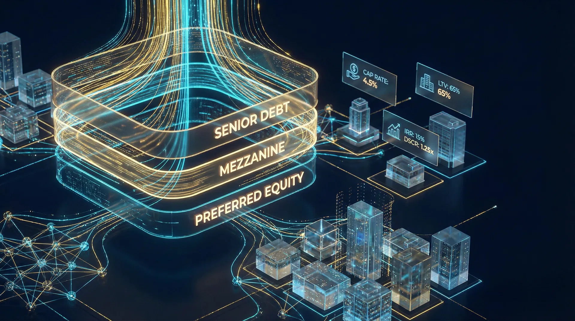AI-powered capital stack visualization